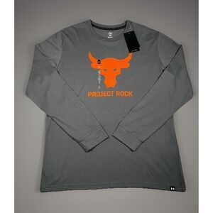 Under Armour Project Rock Long Sleeve T-shirt Brahma Bull Men's Sz L -NWT